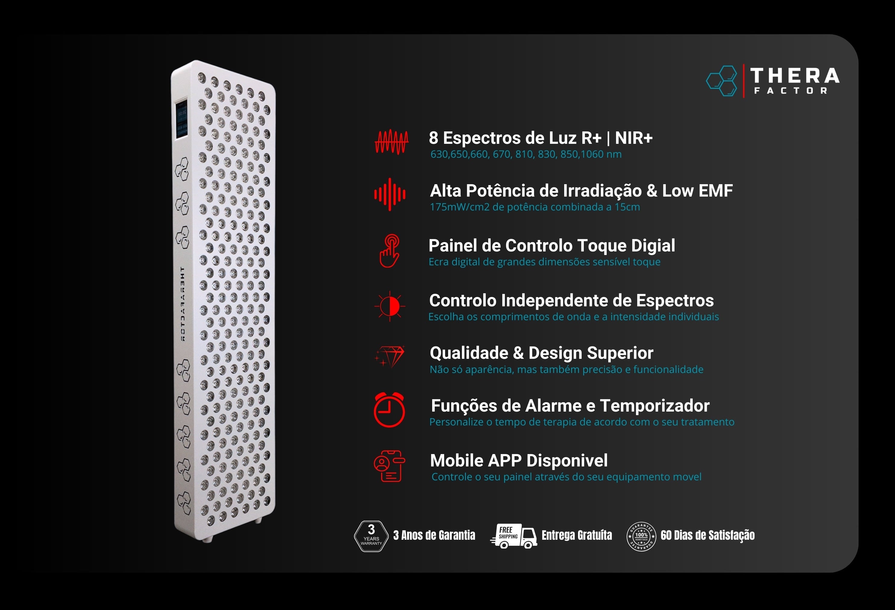 TheraFactor Painel Terapia de Luz Vermelha Portugal