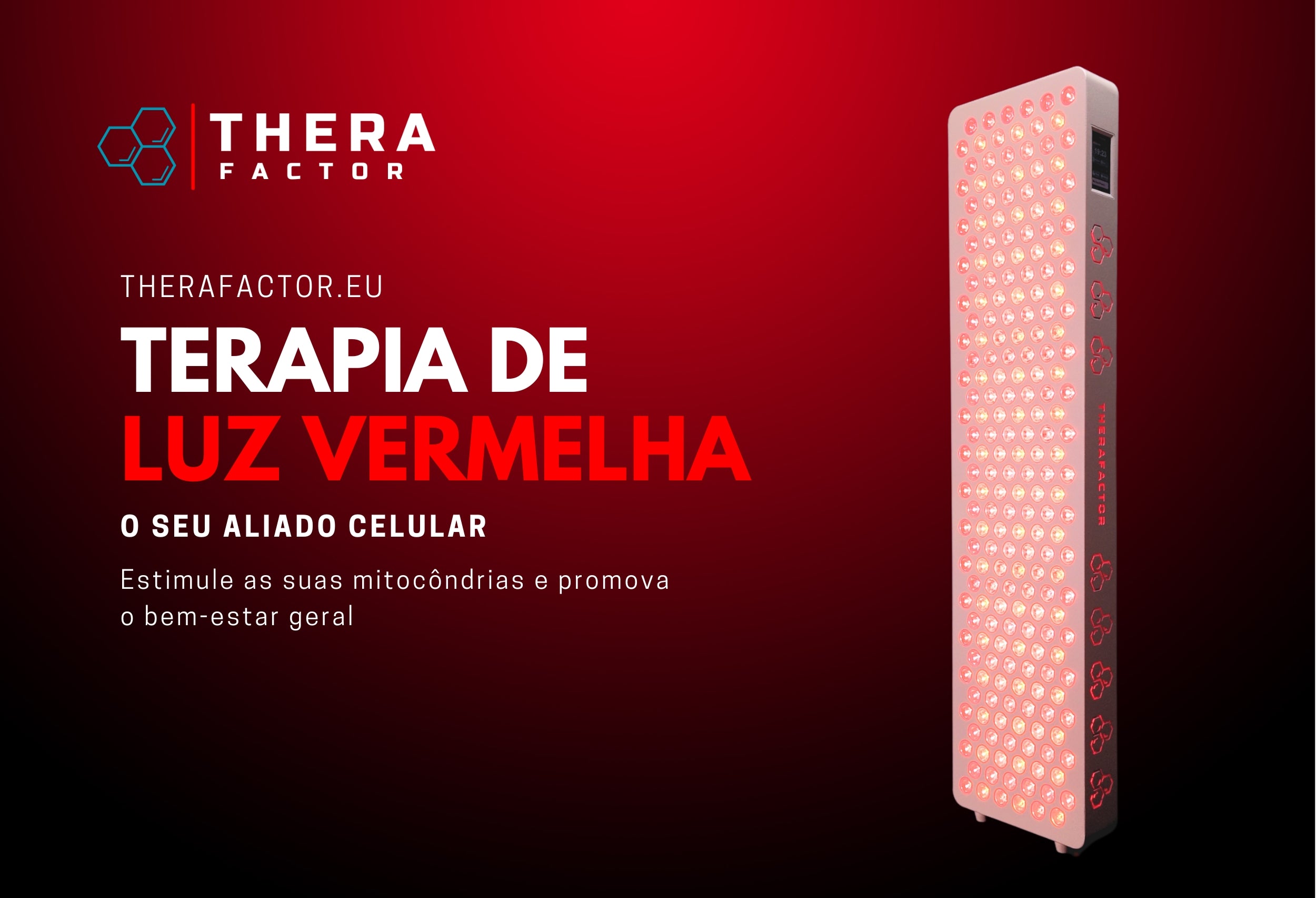 TheraFactor Painel Terapia de Luz Vermelha Portugal Biohacking