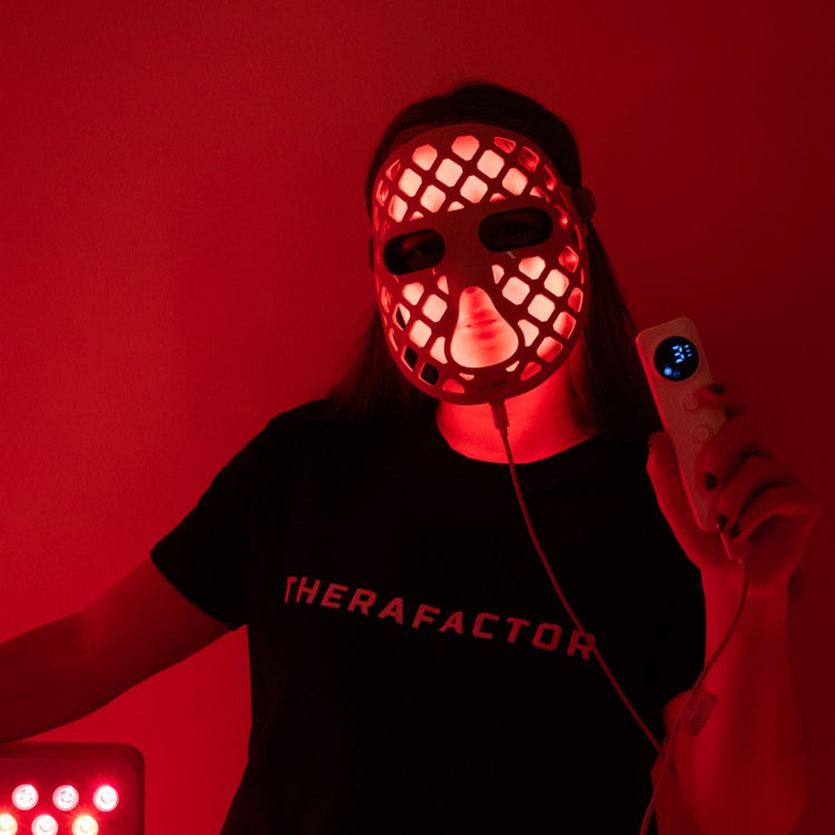 Mascara Terapia de Luz Vermelha TheraFactor TheraLUMI FaceMesh Red Light Mask