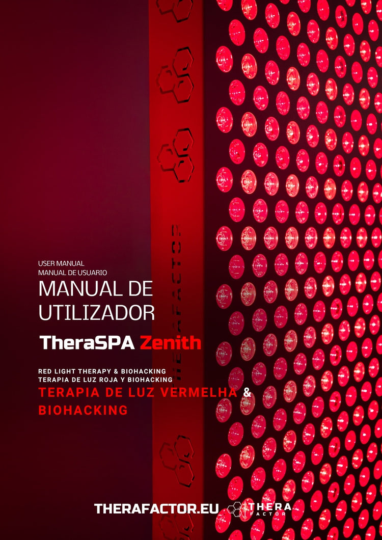 Manual Painel Terapia de Luz Vermelha TheraSPA Zenith